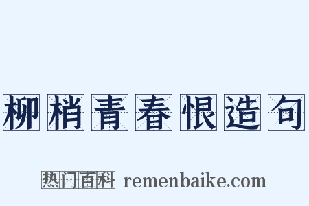 柳梢青春恨造句是什么意思的图片